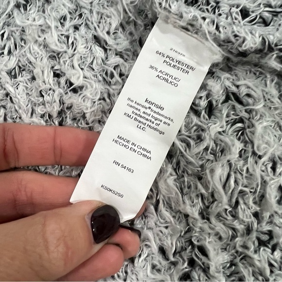 Kensie Womens Open Front Eyelash Cardigan Size Large - Picture 8 of 11